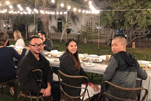 River Lin, Hsiao-Yuan Lin & Wen-chung Lin. VIP Dinner at Abdelmonem Alserkal’s Home Garden. FIELD MEETING Take 6: Thinking Collections (25–26 January 2019). In Collaboration with Alserkal Avenue, Dubai. Courtesy Asia Contemporary Art Week (ACAW).